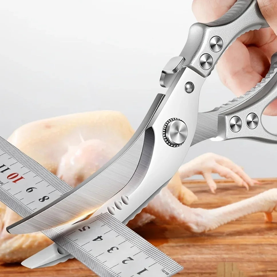 2025 New Kitchen Strong Scissors Sharp Stainless Steel Scissors BBQ Scissors Household Chicken Bone Scissors, Steak Scissors