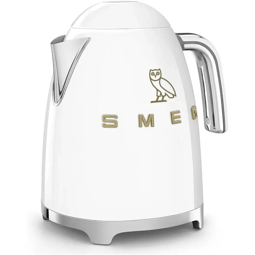 x OVO 1.7L Electric Kettle, OVO Collection Kettle, 50's Retro Style 7-Cup Electric Tea Kettle (White)