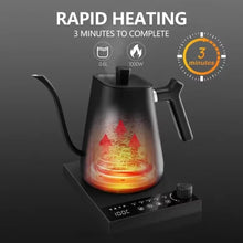 110V 220V 1000W Premium Stainless Steel Ultra-Fast Hot Water Boiler 40-100℃ 600ML Electric Gooseneck Pour Over Coffee Kettle
