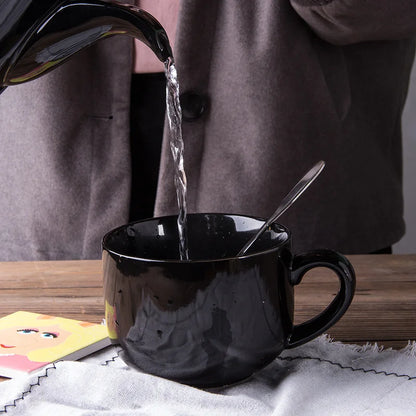 700ml Coffee Mug Large Capacity Ceramic Breakfast Oatmeal Milk Tea Cup Instant Noodles Bowl Novelty Gifts Best For Your Friends
