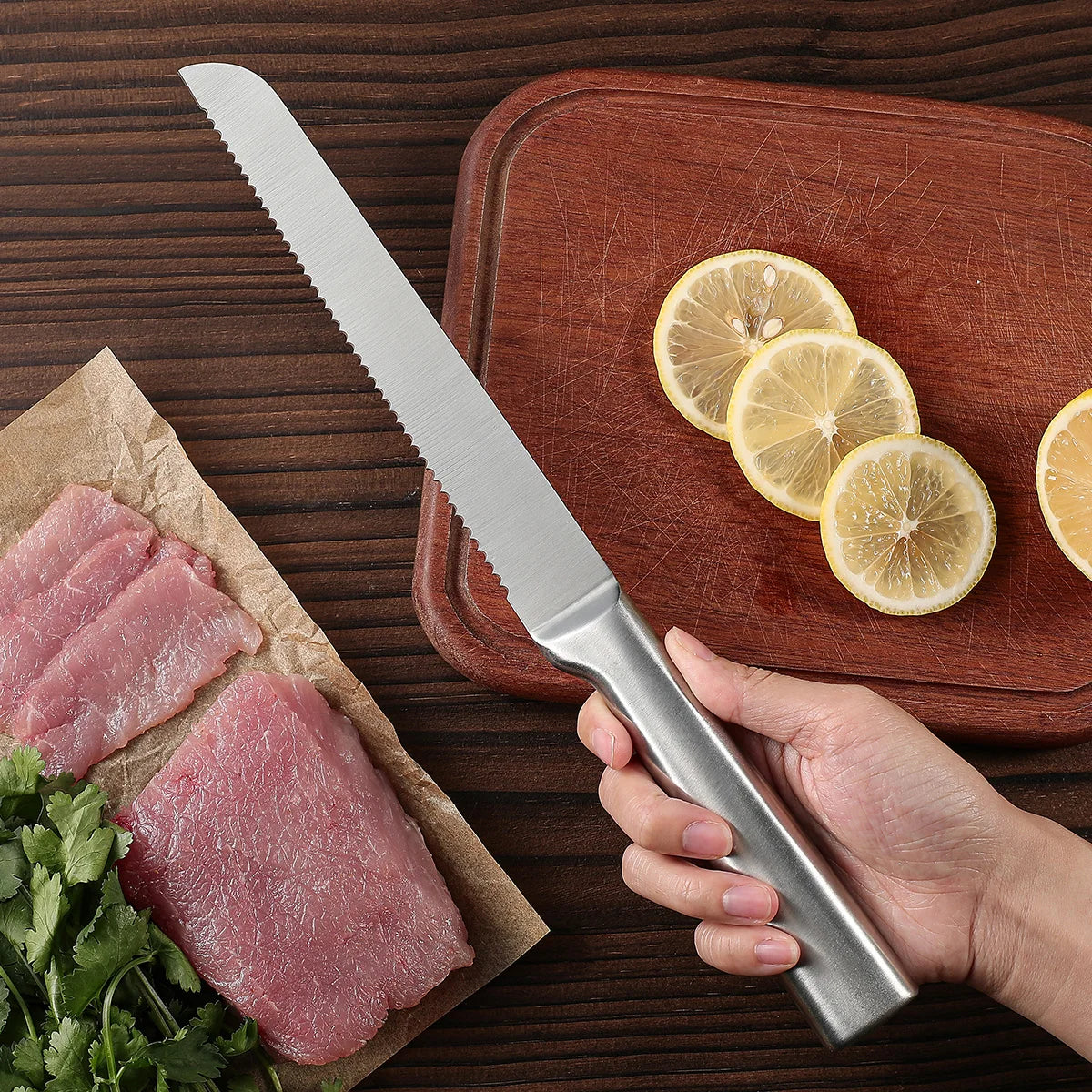 5 piece knife set, Seiko hollow handle stainless steel kitchen Chef's knife, home ladies' chopping/carving/slicing/paring knife