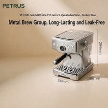 Petrus PE3833Pro Semi-Automatic Espresso Machine 15Bar 58mm Saturated Group Head PID Touch Screen Coffee Maker Compact