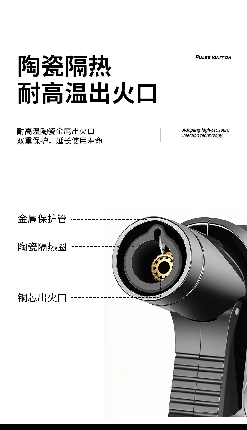 Large-capacity Air Chamber Handheld High-temperature Spray Gun, Inflatable Windproof Lighter, Cigar Barbecue Baking Igniter