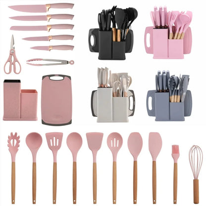 This 19-part knife set offers a variety of tools for different cooking tasks, making it a versatile choice for any kitchen.