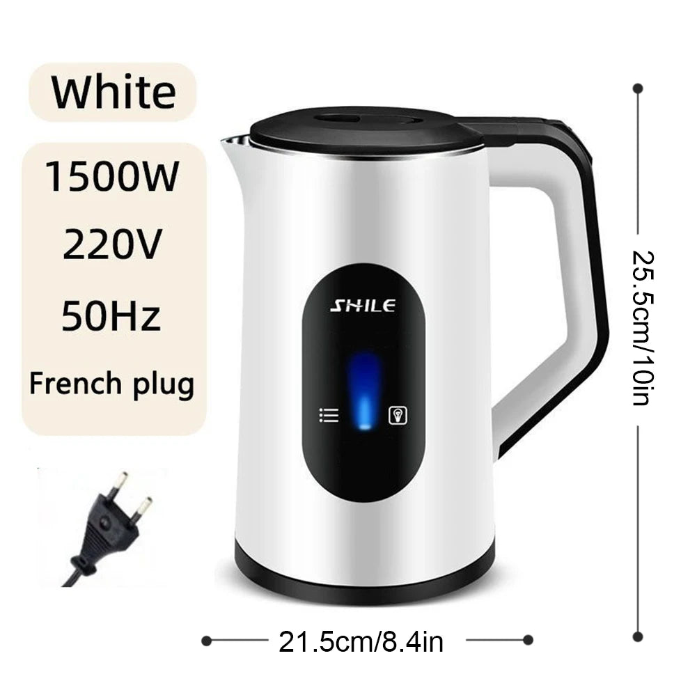 2.2L Stainless Steel Electric Digital Display Large Tea Kettle Auto-Shutoff Hot Water Boiler 1500W Fast Boil Home Kitchen Tools