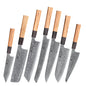 DASHWAY 1PC-7PCS Professional Kitchen Knives Set Utility Santoku Bread Japanese Handmade 67 Layer Damascus Steel Chef Knife