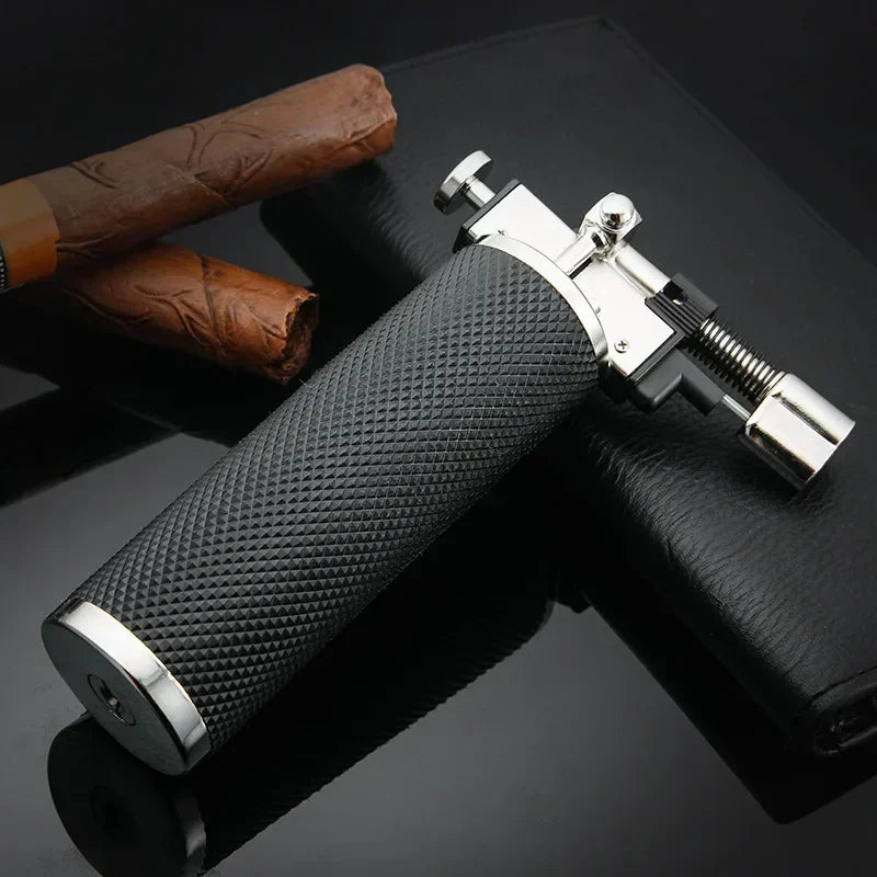 HONEST Double Flame Welding Gun Gas Torch Lighter Safety Lock Switch Jet Fire Open Fire Switching BBQ Kitchen Cigar Lighters