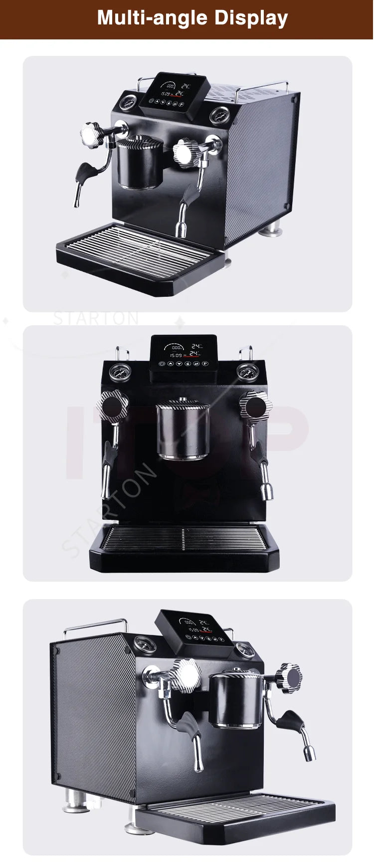 Italian 9 Bar Espresso Coffee Maker Electric Cappucmachine With Milk for Hotels
