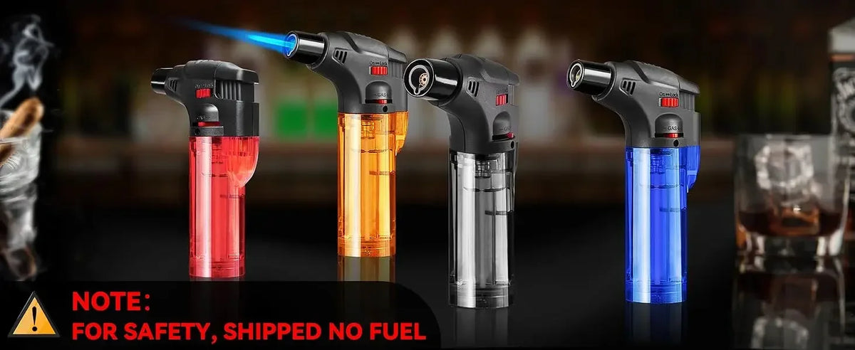 2026 New Torch Lighters Butane Refillable Jet Flame Windproof Torch Lighter for Candle Fireplace Camping BBQGrill Kitchen