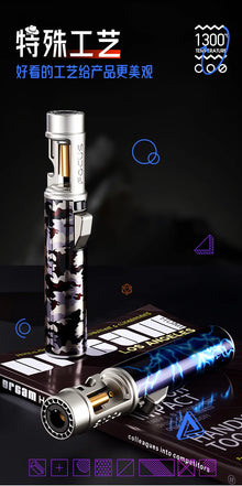 New Powerful Metal Gas Lighter Windproof Kitchen Cooking Torch Flame Jet Barbecue Smoking Accessories Cigar Lighters Men's Gift