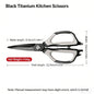 2 Pcs Heavy Duty Multi-Purpose Kitchen Scissors - Flexible Handle for Cutting Chicken Bones,Meat,Craft & Office Use, Ladies Gift