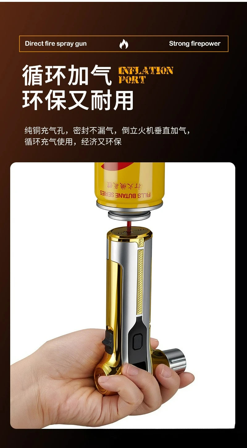 Outdoor Camping BBQ Electronic Lighter Point Moxibustion Special High Temperature Strong Continuation Kitchen Jet Gun