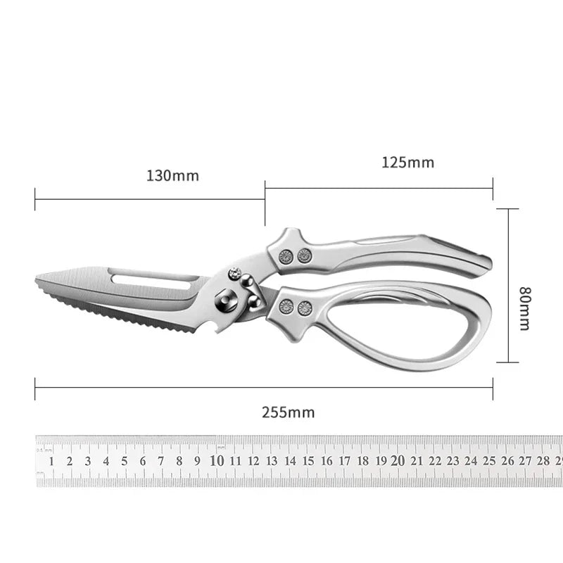 Multi-functional Kitchen scissors food grade stainless steel strong chicken bone scissors home chicken duck goose bone scissors
