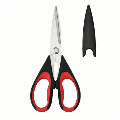 1 Set Heavy-Duty Kitchen Shears, Slicing Poultry Bones Grilling Versatile Culinary Shears, Stainless Steel Meat Shears ﻿