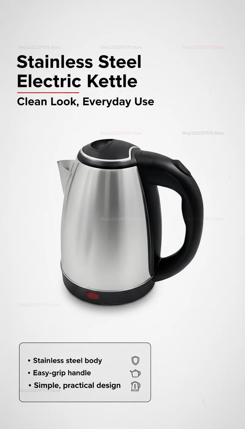 2.0L Smart Kettles Large Capacity Electric Kettle 304 Stainless Steel Durable Portable Water Boiler Pot Fast Boil Quickly Kettle