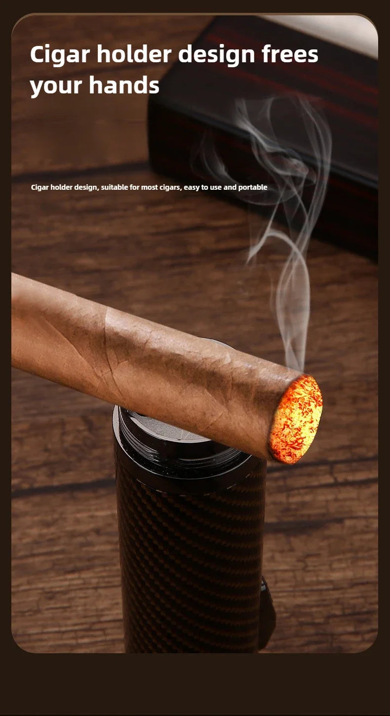 HONEST Windproof Metal Jet Flame Torch Lighter, Refillable Multi-Use for Cigar Welding Moxibustion Outdoor