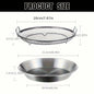 Heavy Duty Stainless Steel Frying Rack with Tray, Foldable Metal Mesh Basket for Oil Draining, Dishwasher Safe