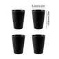 4/16Pcs Grey Straw Cutlery Set Dishes Bowls Disk Water Cup Tableware Plastic Unbreakable Polypropylene Kitchen Dinnerware