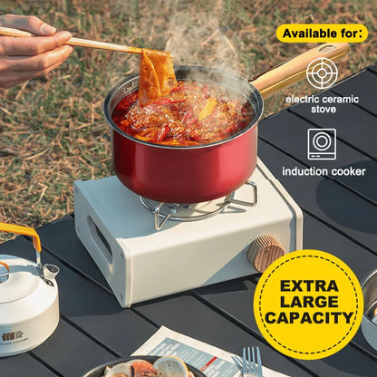 us12pcs Red Pot Set, Stainless Steel, Non-Stick Pan, Kitchen Cookware Set, Non-Stick Cooking Set, A Variety of Pots to Meet All Kitchen Needs, The Most Beautiful And Practical Gift for Mothersd