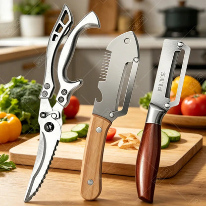 Kitchen Peeler Scissors Cutter Vegetable Peeler Bottle Opener Peeling Knife Fruit Kitchen Accessories Household Slicing Tools