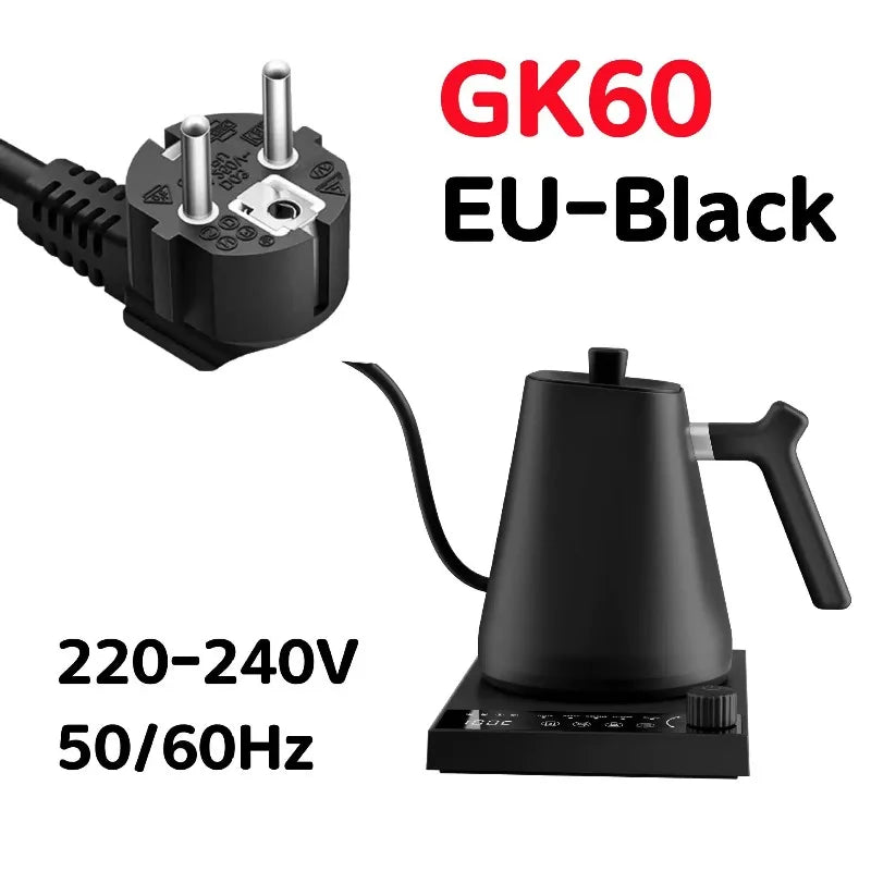 110V 220V 1000W Premium Stainless Steel Ultra-Fast Hot Water Boiler 40-100℃ 600ML Electric Gooseneck Pour Over Coffee Kettle