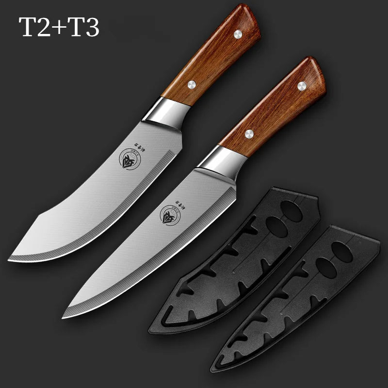 Meat cleaver Premium Stainless steel Kitchen knife Butcher's Special Boning knife Utility Cooking knives with knife set