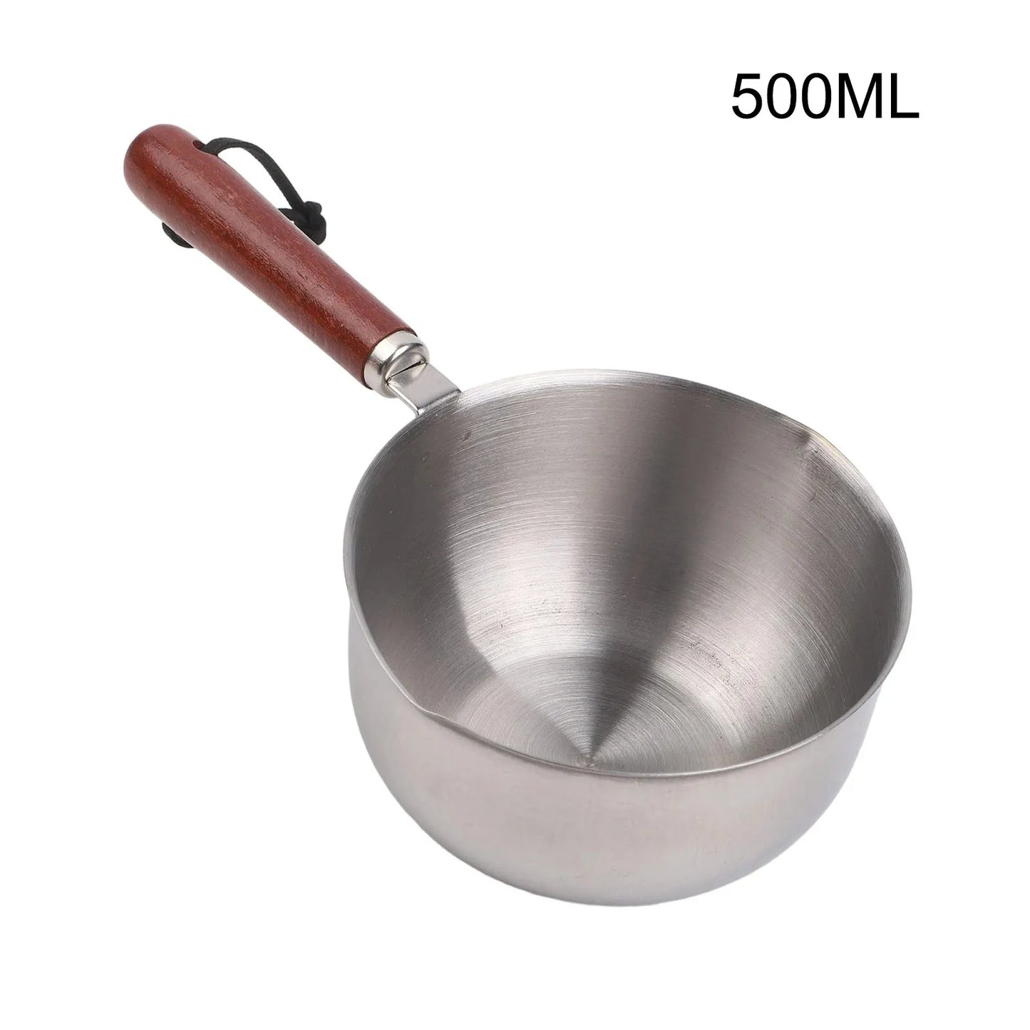 Stainless Steel Hot Oil Pan Hot Butter Warmer Flat Bottom Oil Splash Pan Saucepan For Boiling Milk Sauce Gravies 150/300/500ml