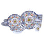 Melamine Dinnerware Set for 4-16 Pcs:Camping Dishes Set with Dinner PlatesSalad Plates Bowls and Cups.Lightweight and Unbreakab