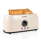 Toaster 4 Slice KOTlAN Retro Long Slot Toasters with CountdownTimer Stainless Steel Toaster Bagel Defrost Reheat Cancel Functio