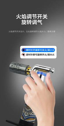 HONEST High Temperature Welding Gun 2 Types Of Flames Butane Gas Turbine Torch Lighter Outdoor BBQ Kitchen Cigar Lighters Gadget