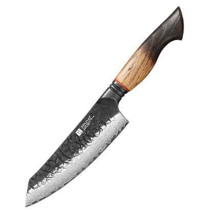 XINZUO Eight-piece Kitchen Knife Set 67 Layers Damascus Super Steel Hardness 60±2HRC Ideal For Home Kitchen Vegetable Prep