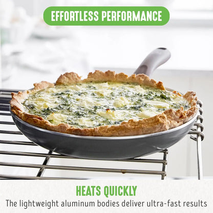 GreenLife Soft Grip Ceramic Nonstick 8" Frying Pan, PFAS-Free, Dishwasher Safe, Easy Cooking Skillet