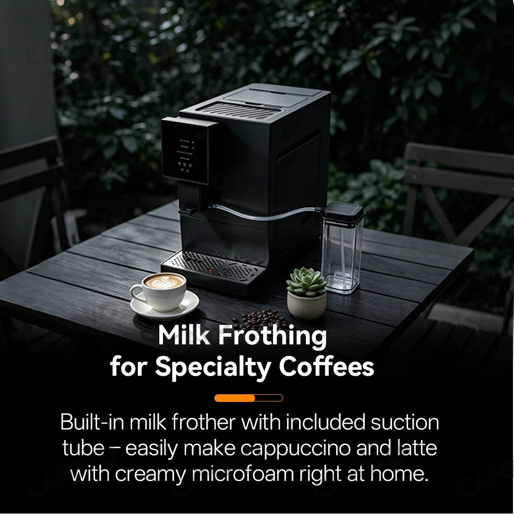 CAFOVO AE05 Fully Automatic Espresso Machine 19Bar Pump One-Touch Americano Cappuccino Latte Coffee Machine for Home 220V