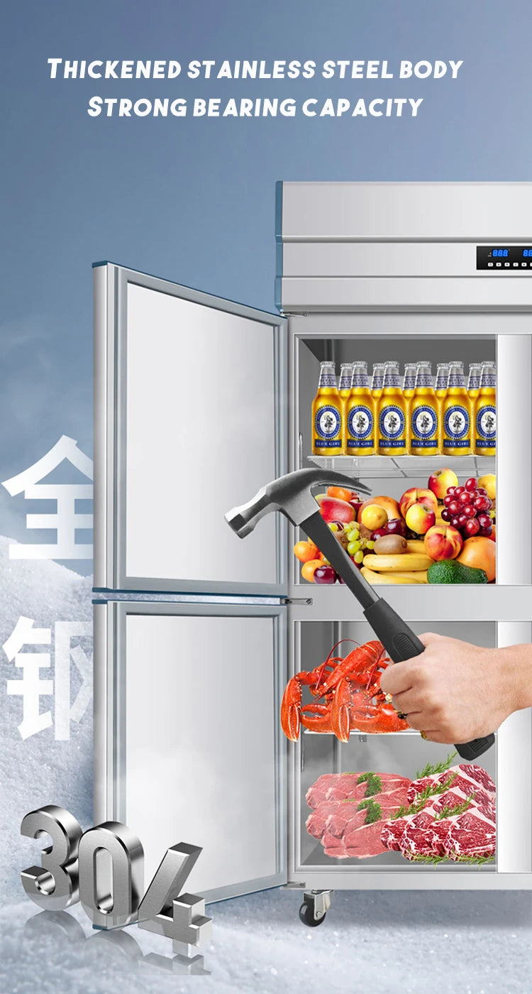 Rebirth Large 500 L 1000 L 1500 L 6 Doors 4 Door Commercial Kitchen Equipment Fridge Refrigerator