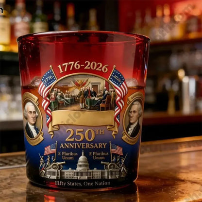 250th Anniversary Limited Edition Wine Glass Hand-painted American Historical Commemorative Liquor Whisky Wine Glass Home Decor