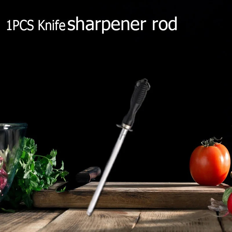 WXCOO 1~4pcs Kitchen Knife Set Stainless Steel Handmade Forged Meat Cleaver Boning Fruit Slicing Butcher Knife Cutting Board