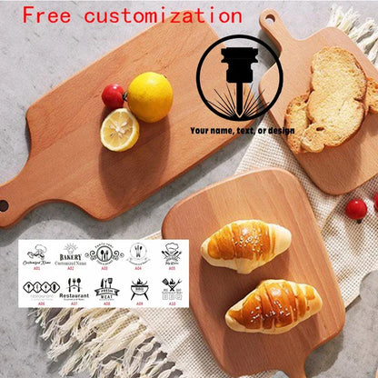 Custom Mini High Quality Kitchen Wooden Chopping Tray Blocks Cutting Board Pizza Bread Fruit Sushi Tray Hangable Kitchen Tool I6
