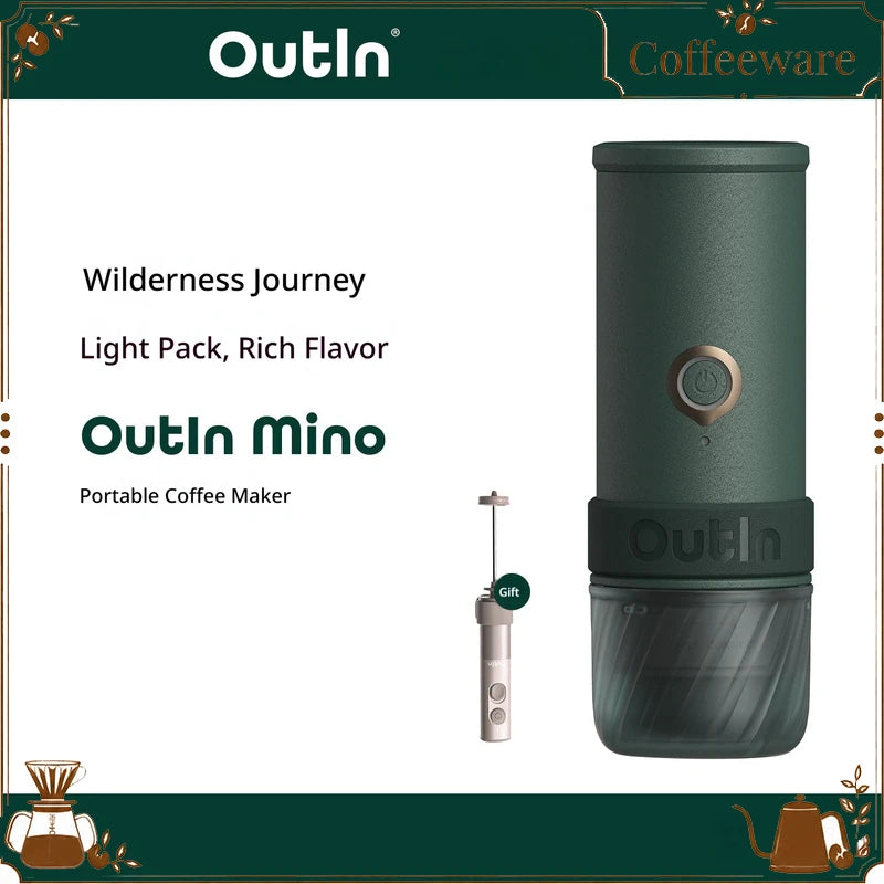 Outin Mino Portable Electric Coffee Maker Small Espresso Extraction Machine For Capsule Coffee Outdoor Travel Home Use
