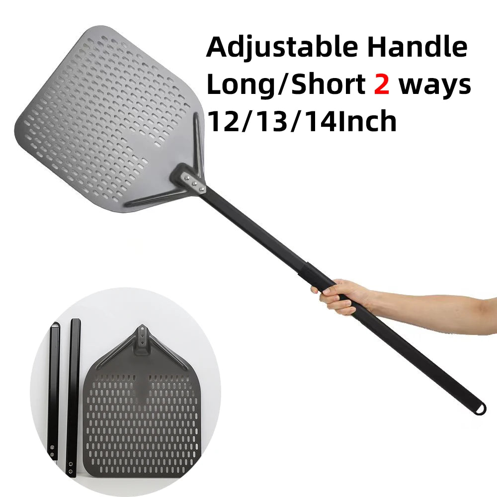 6&12 13 14  Inch Aluminum Pizza Peel Bread Paddle Pizza Oven Turning Peel Hard  Anodized Pizza  Baking Kitchen Tool Spatula