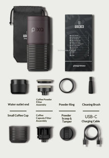 Wacaco Pixapresso Portable Electric Espresso Coffee Capsule Machine Battery Powered For Outdoor Camping Hiking Travel Home Cafe