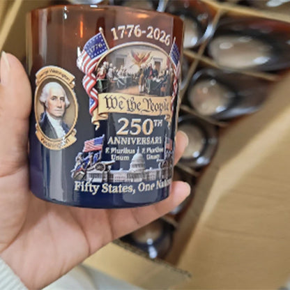 250th Anniversary Limited Edition Wine Glass Hand-painted American Historical Commemorative Liquor Whisky Wine Glass Home Decor