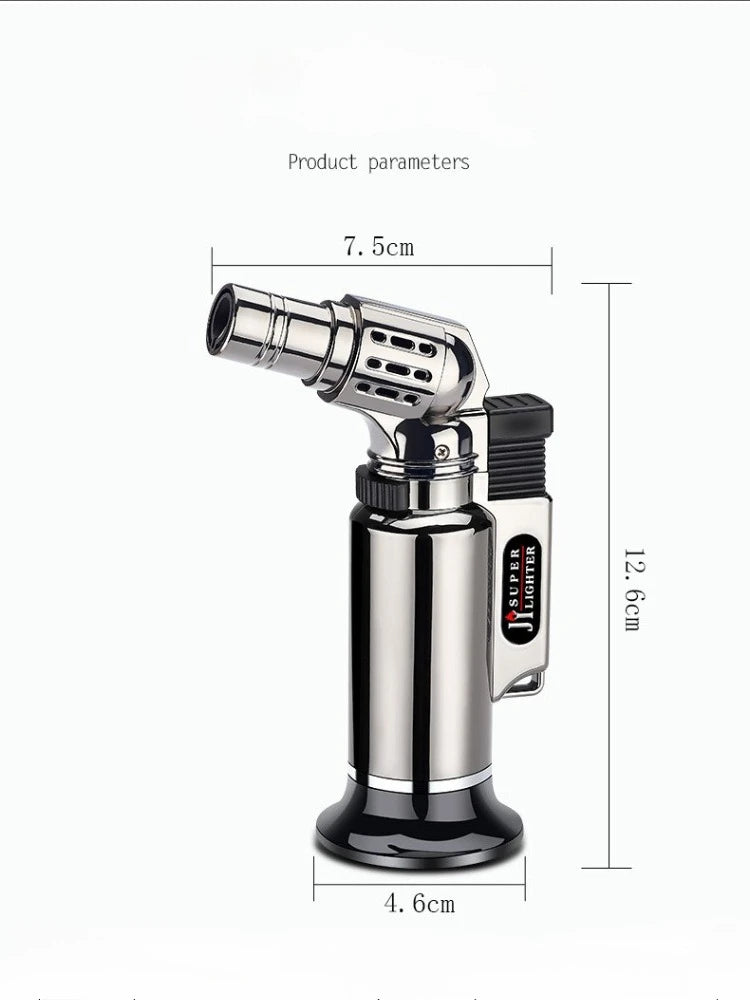 Butane Torch Gas Lighter Metal Windproof Portable Flamethrower Outdoor BBQ Cooking High Flame Welding Torch Ciagr Ignition Tool