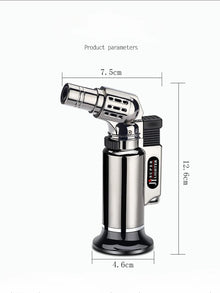 Butane Torch Gas Lighter Metal Windproof Portable Flamethrower Outdoor BBQ Cooking High Flame Welding Torch Ciagr Ignition Tool