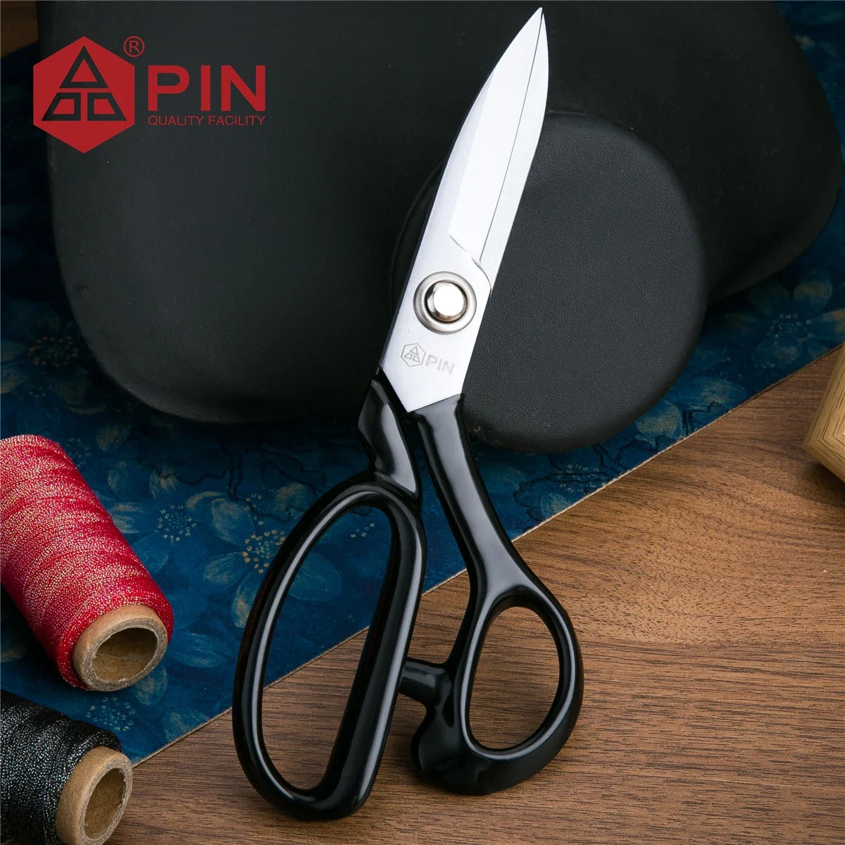 Professional Tailor Scissors, Ultra Thick High Carbon Steel Blades for Heavy Duty Fabric & Leather Cutting, Sewing Craft Tool