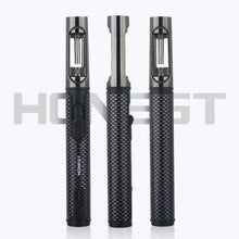 HONEST Metal Windproof Jet Blue Flame Butane Gas Lighter Visible Gas Window Outdoor Camping BBQ Kitchen Cigar Lighters Smoking