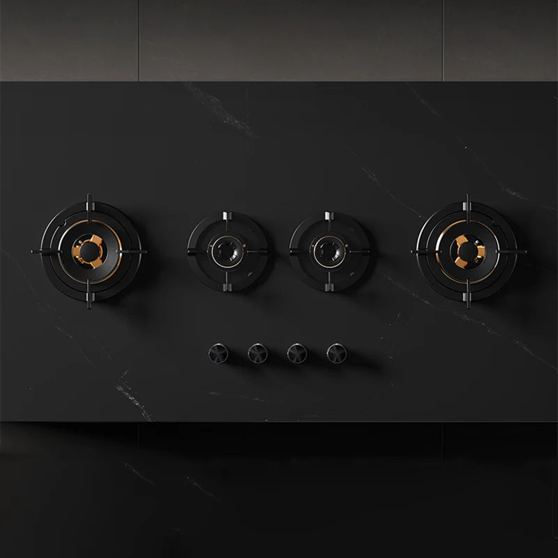 Premium Built-in  Cooktop 4-Burner 5.2KW Copper Flame Failure Protection Panel-Ready for  Kitchen