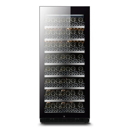 Home Kitchen Wine and Beverage Refrigerator Double Door Cooler Dual Zone Temperature 16 Shelves