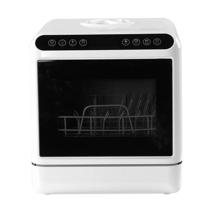 Countertop Dishwasher No Hookup Needed Automatic Dishwasher 360° Dual Spray High-Temp& Air-Dry Function for Apartments