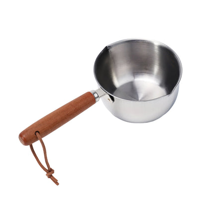 1pc 150/300/500ML Stainless Steel Mini Frying Pan Hot Oil Pan Hot Sauce Small Pot Cooking Butter Melting Pot Kitchen Supplies