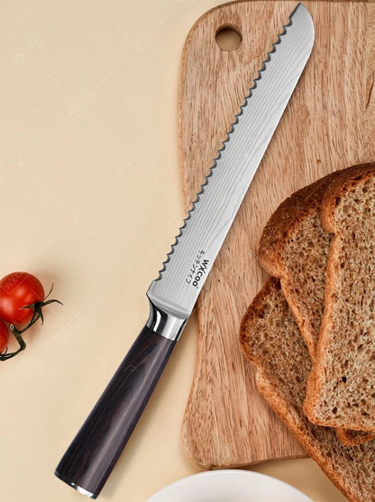 WXCOO Santoku Butcher Carving Knife Japanese Kitchen Knives High Carbon Steel Knife Set Fruit Bread Meat Cleaver Boning Knife